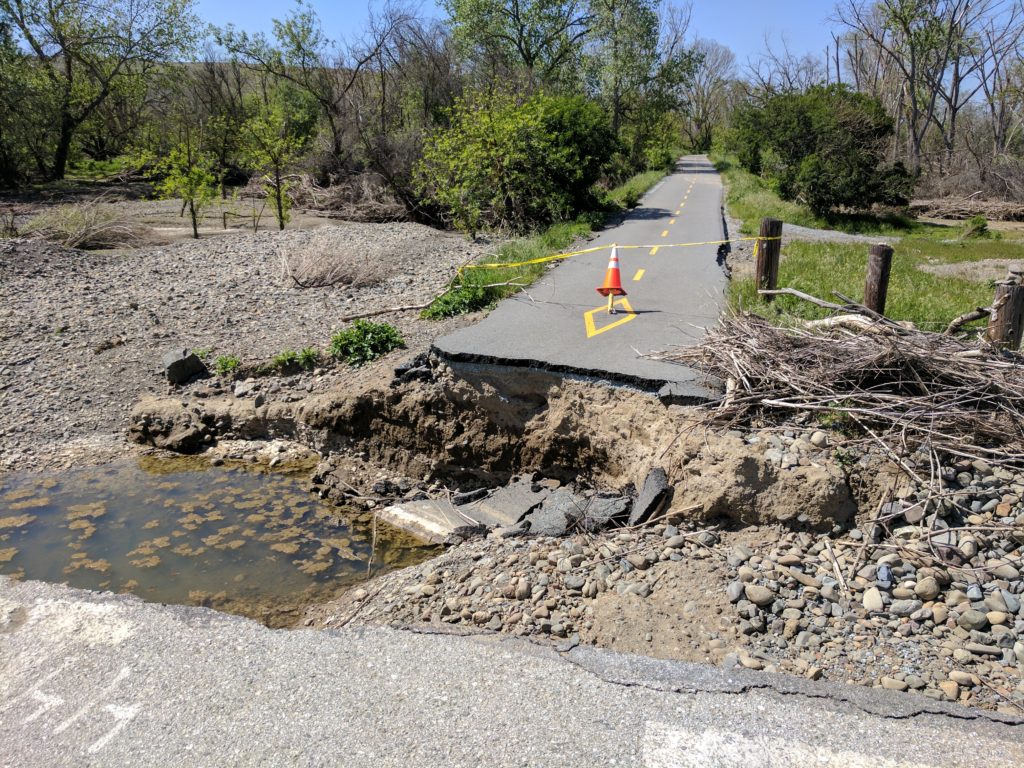 Washed out trail